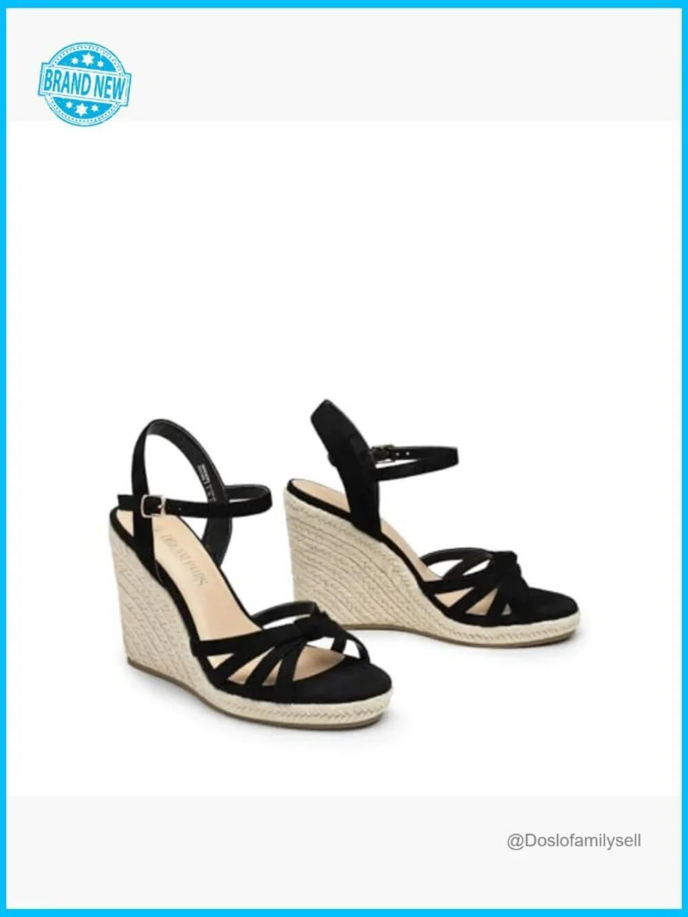 Strappy Espadrille Wedge Sandals Dressy Summer Casual Women Platform Heels with